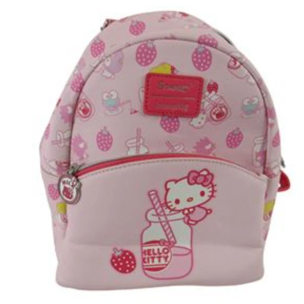 HELLO KITTY Strawberry Mini Backpack Pink Sanrio Loungefly‎ Style